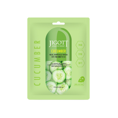 JIGOTT - Cucumber Real Ampoule Mask 27mL