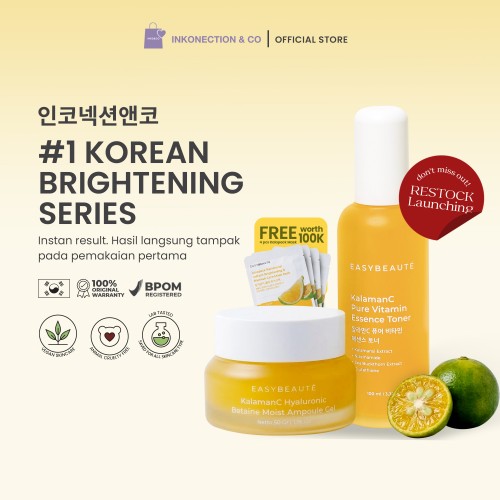 [Restock Promo] EASYBEAUTE-KalamanC 2in1 Toner Essence + Ampoule Gel (2+6)
